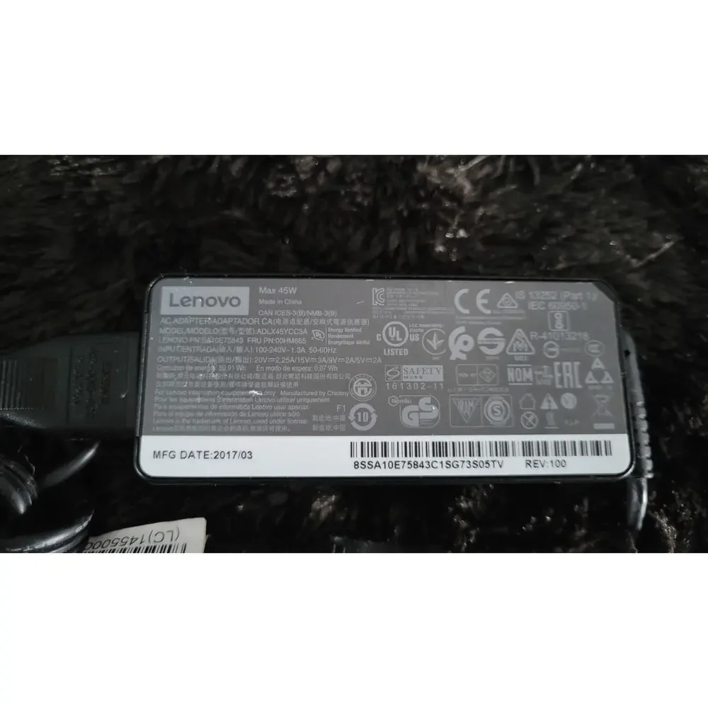 Lenovo 45W USB-C AC Adapter Charger ADLX45YCC3A Laptop Power Supply OEM